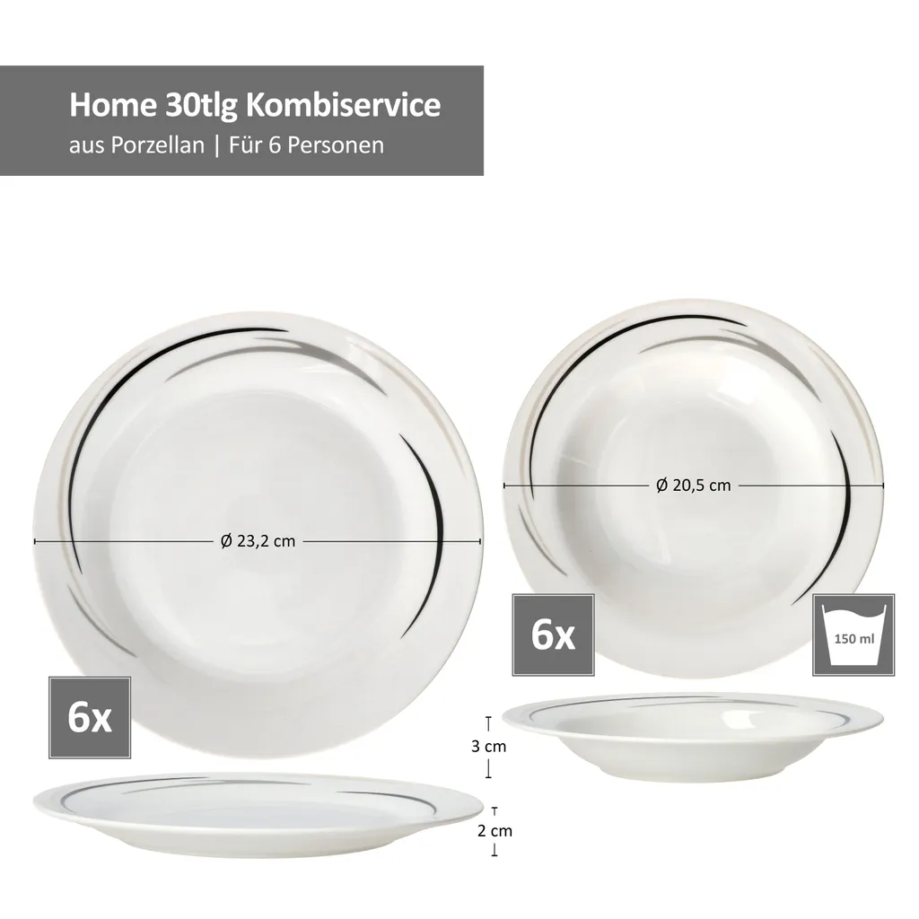 Mambo-Cat Kaffee-Tasse Porzellan-Becher Geschirr-Set Schüssel Bowl-Schale Tafel-Zubehör Suppen-Schälchen Speise-Teller Käse-Wurst Ess-Platte Frühstücks-Buffet Brunch Kuchen-Dessert Home Streifen-Grau Schwarz-Creme Kombi-Service Sechs-Personen 8 Mambo-Cat Kaffee-Tasse Porzellan-Becher Geschirr-Set Schüssel Bowl-Schale Tafel-Zubehör Suppen-Schälchen Speise-Teller Käse-Wurst Ess-Platte Frühstücks-Buffet Brunch Kuchen-Dessert Home Streifen-Grau Schwarz-Creme Kombi-Service Sechs-Personen – Bild 6