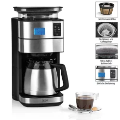 BEEM FRESH-AROMA-PERFECT II Filterkaffeemaschine Mit Mahlwerk - Thermo Kaffeemaschine Filterkaffeemaschine 10 Tassen Timer Thermoskanne Edelstahl -Kaffee VerkÃ¤ufe 067e591222ca651f08b550e424838fb6