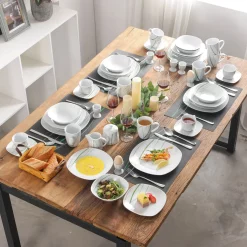 VEWEET Porzellan Tafelservice 'Aviva' 100-teilig Set, Kombiservice Mit Dessertteller, Speiseteller, Suppenteller, MÃ¼slischalen, Kaffeebecher, Kaffeetassen Set, Eierbecher, Milch- Und Zuckerset -Kaffee VerkÃ¤ufe 070c6110c866ec44d8978177ab83c38d