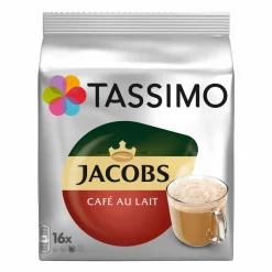 Tassimo Jacobs CafÃ© Au Lait 5er Pack, Kaffee, Kaffeekapsel, Milchkaffee Aus Gemahlenem RÃ¶stkaffee, 80 T-Discs / Portionen