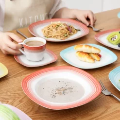 VEWEET Tafelservice 'SPARK' Aus Porzellan, 60-tlg Kombiservice, Kaffeetassen, Untertasse, Dessertteller, Speiseteller Und Suppenteller, Komplettservice Für 12 Personen 20 VEWEET Tafelservice 'SPARK' Aus Porzellan, 60-tlg Kombiservice, Kaffeetassen, Untertasse, Dessertteller, Speiseteller Und Suppenteller, Komplettservice Für 12 Personen -Kaffee Verkäufe 0c60c1ba777801885d71e338ed319753