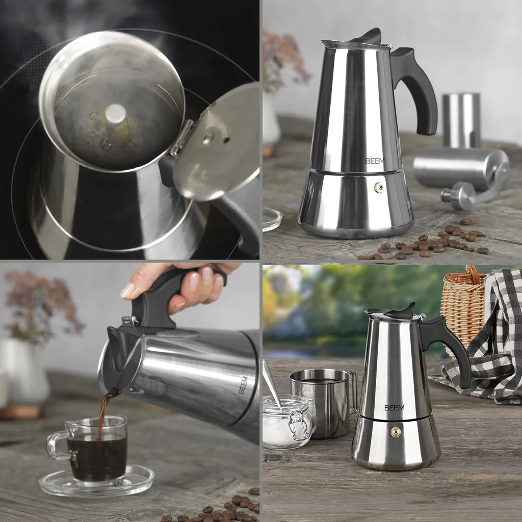 Espresso Maschine Espressoo Kaffee Maschine Coffee Mokkakanne Induktion Beem 4 Espresso Maschine Espressoo Kaffee Maschine Coffee Mokkakanne Induktion Beem – Bild 2