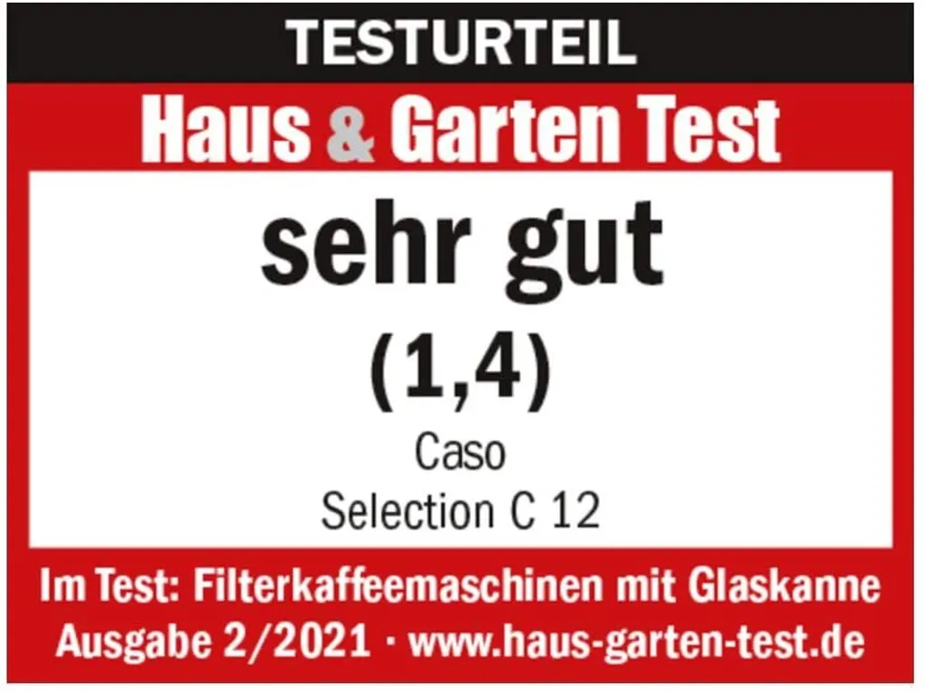 CASO Selection C12 - Design-Kaffeemaschine Für Bis Zu 12 Tassen Kaffee, 1,5 L Wassertank, Edelstahlgehäuse, Warmhaltefunktion, Timer, Inkl. Permanentfilter 10 CASO Selection C12 - Design-Kaffeemaschine Für Bis Zu 12 Tassen Kaffee, 1,5 L Wassertank, Edelstahlgehäuse, Warmhaltefunktion, Timer, Inkl. Permanentfilter – Bild 8