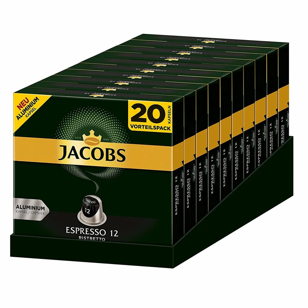 JACOBS Kapseln Espresso Ristretto 200 Nespresso Kompatible Kaffeekapseln 3 JACOBS Kapseln Espresso Ristretto 200 Nespresso Kompatible Kaffeekapseln