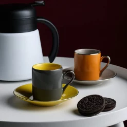 Artvigor, Porzellan Kaffeeservice, Bunt 12 Teilig Kaffee Set, Mit 6 Espressotassen 80 Ml, 6 Untertassen, Mehrfarbig -Kaffee VerkÃ¤ufe 1b76d9e90f39b905d9c1b3d8ae9e45ba