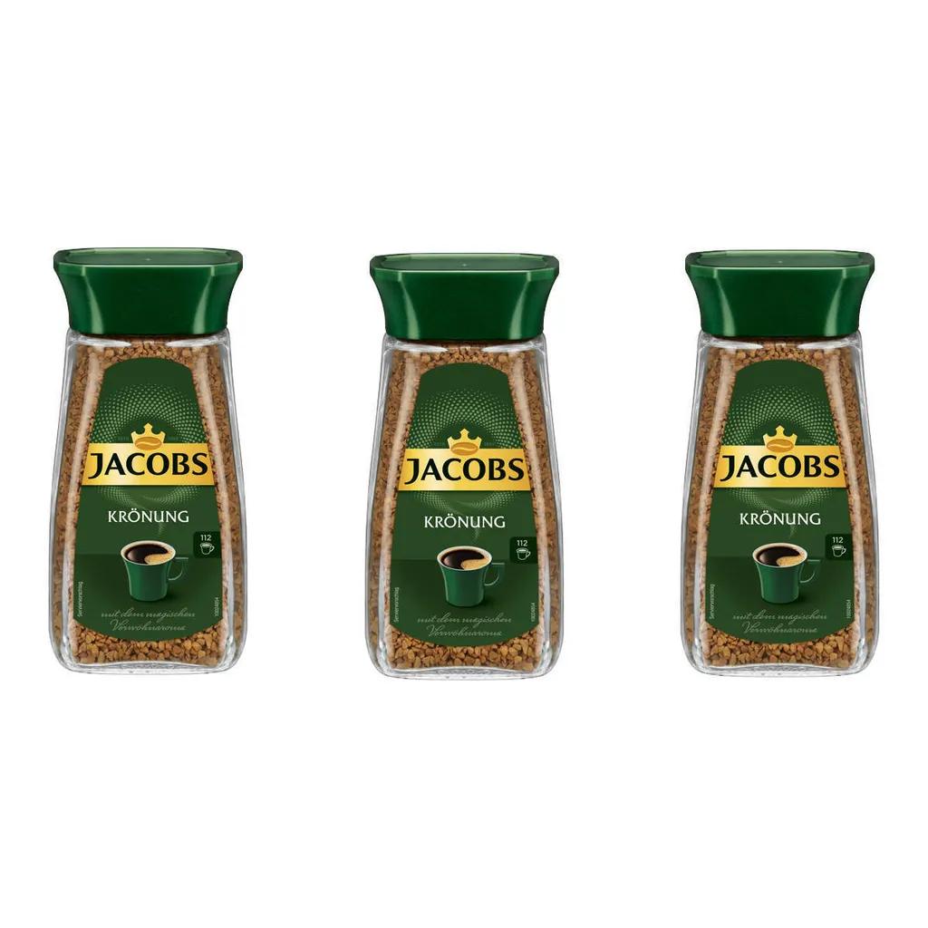 JACOBS Löskaffee Krönung 3 X 200g Gläser Löslicher Kaffee - 600g Instantkaffee 3 JACOBS Löskaffee Krönung 3 X 200g Gläser Löslicher Kaffee - 600g Instantkaffee