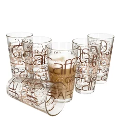 6er Latte Macchiato GlÃ¤ser-Set 370 Ml Stapelbar Kaffee-Glas Cappuccino