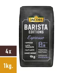 Jacobs Barista Editions Espresso, Bohnenkaffee, Ganze Bohnen, RÃ¶stkaffee, Kaffeebohnen, 4 X 1000 G -Kaffee VerkÃ¤ufe 2630bca9ac73955197f54e35eaa5bd11