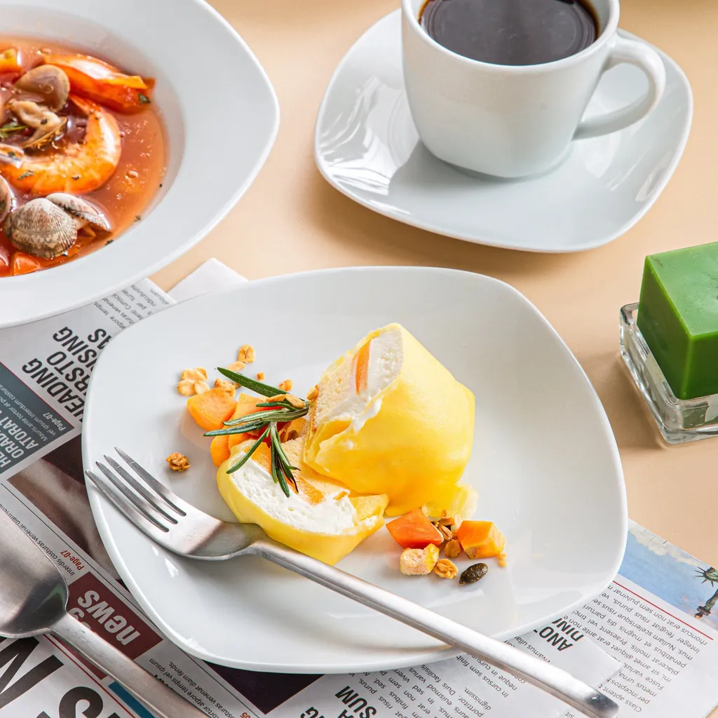 MALACASA, Serie Elisa, 60 Tlg. Porzellan Tafelservice Geschirrset Mit 12 Kaffeetassen, 12 Untertassen, 12 Dessertteller, 12 Suppenteller, 12 Essteller 5 MALACASA, Serie Elisa, 60 Tlg. Porzellan Tafelservice Geschirrset Mit 12 Kaffeetassen, 12 Untertassen, 12 Dessertteller, 12 Suppenteller, 12 Essteller – Bild 3