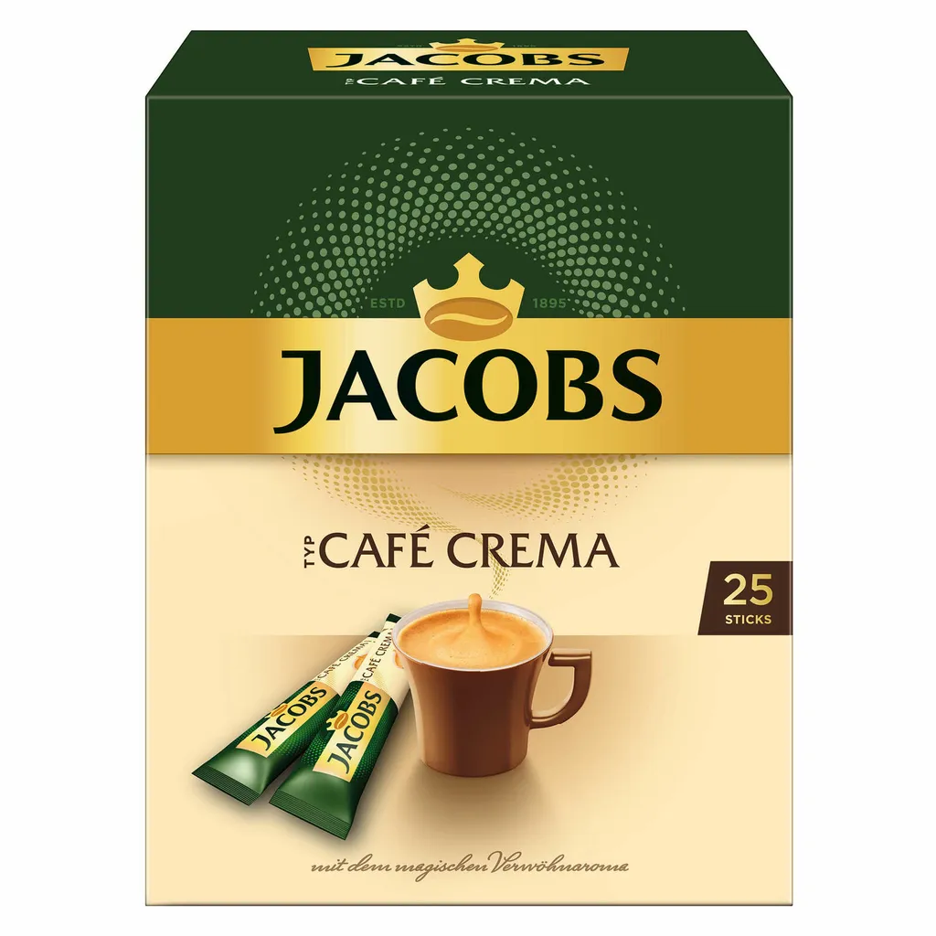 JACOBS Typ Cafe Crema Löslicher Kaffee 12 X 25 Sticks 4 JACOBS Typ Cafe Crema Löslicher Kaffee 12 X 25 Sticks – Bild 2