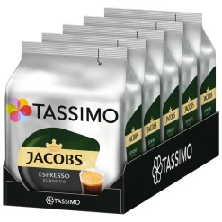 TASSIMO Jacobs Espresso Classico 5er Pack T Discs Kaffee Kapseln 5 X 16 GetrÃ¤nke