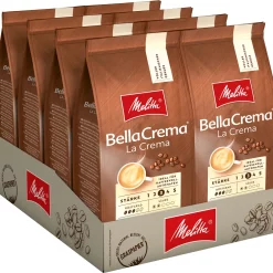 Melitta Kaffee BellaCrema LaCrema Ganze Bohne, Mittelstarke Kaffeebohnen, 8er Pack, 8 X 1000g