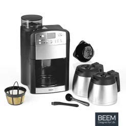 BEEM FRESH-AROMA-PERFECT Filterkaffeemaschine Mit Mahlwerk - Thermo | 2 Isolierkannen Kaffeemaschine Mahlwerk Timer 2x Thermoskanne Filterkaffeemaschine Kaffeeautomat -Kaffee VerkÃ¤ufe 3021af1bba59773ac6fa83558e1b2ceb