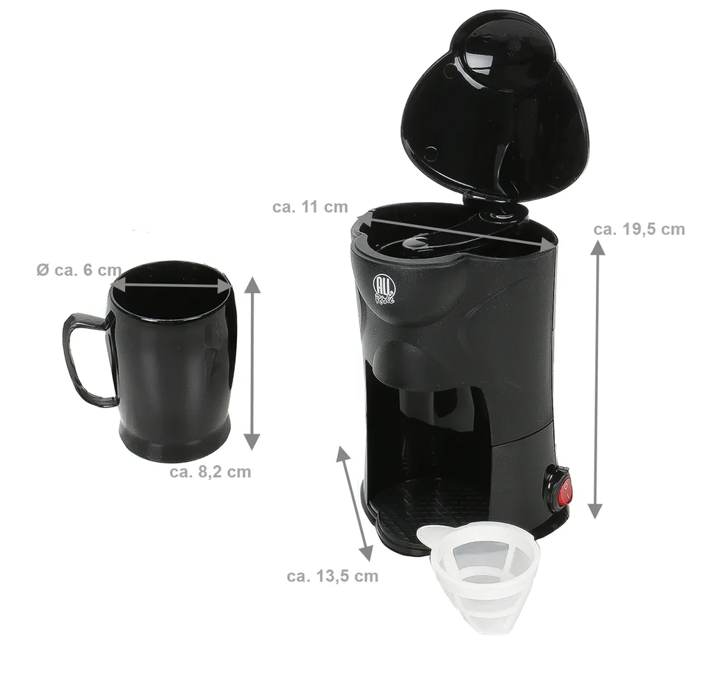Kaffeemaschine Für 1 Tasse Mit Dauerfilter, An-/Aus-Schalter Mit LED, Befestigungsmaterial, 24 V Für LKW, Wohnmobil, Boot 5 Kaffeemaschine Für 1 Tasse Mit Dauerfilter, An-/Aus-Schalter Mit LED, Befestigungsmaterial, 24 V Für LKW, Wohnmobil, Boot – Bild 3