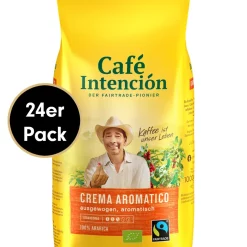 Kaffee-Mega-Sparpaket CREMA AROMATICO Von CafÃ© IntenciÃ³n, 24x1000g Bohnen