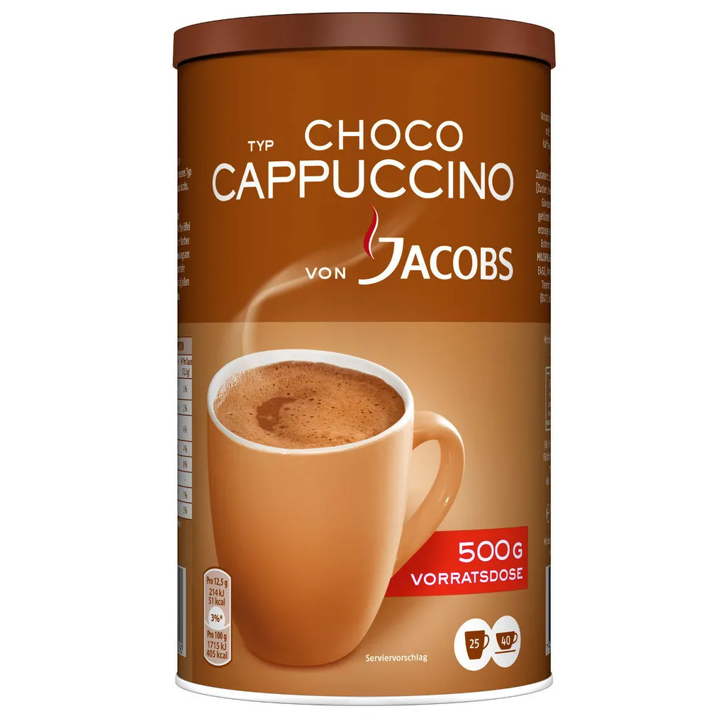 JACOBS Löskaffee Typ Choco Cappuccino 500 G Dose Löslicher Kaffee Mit Kakao 5 JACOBS Löskaffee Typ Choco Cappuccino 500 G Dose Löslicher Kaffee Mit Kakao – Bild 3