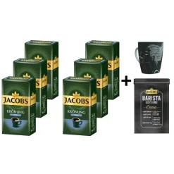 JACOBS Filterkaffee KrÃ¶nung Mild 6 X 500 G Kaffee Gemahlen + 1 Becher + 1 Dose