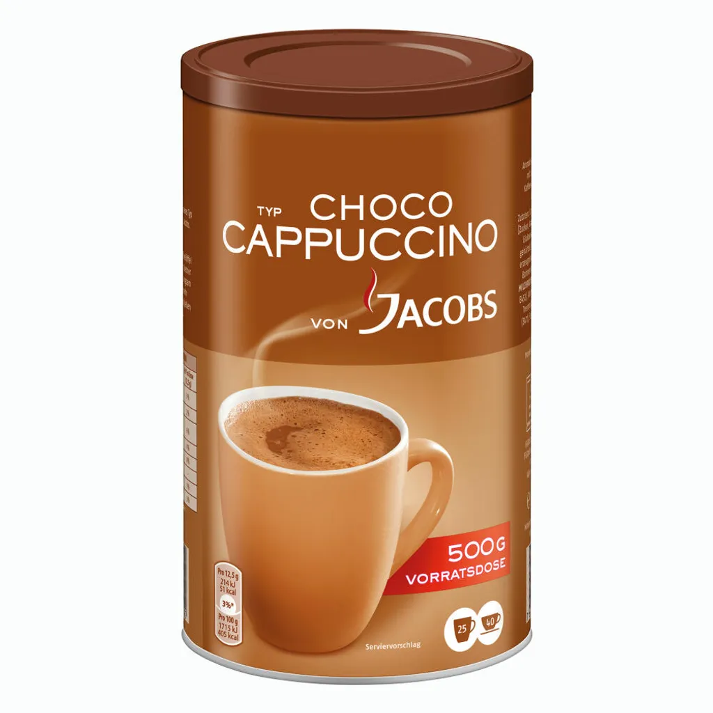 JACOBS Löskaffee Typ Choco Cappuccino 500 G Dose Löslicher Kaffee Mit Kakao 4 JACOBS Löskaffee Typ Choco Cappuccino 500 G Dose Löslicher Kaffee Mit Kakao – Bild 2
