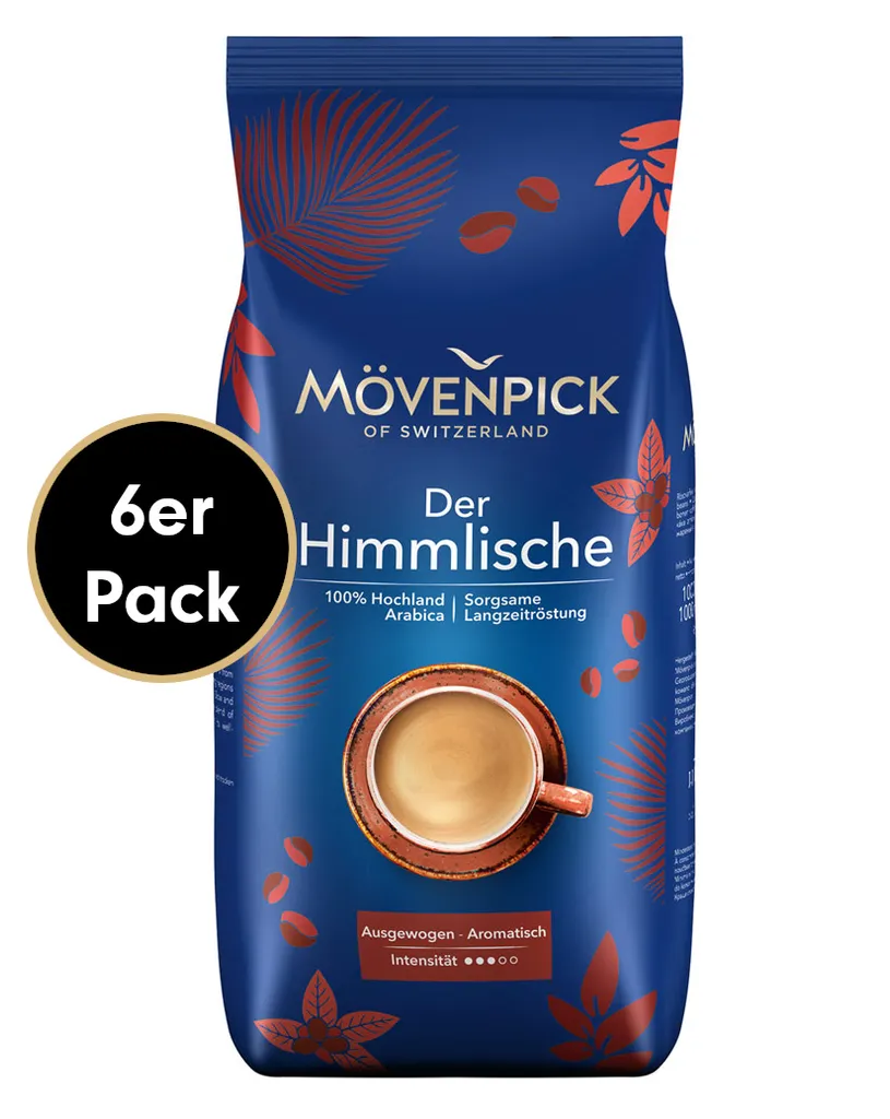 Kaffee-Sparpaket DER HIMMLISCHE Von Mövenpick, 6x1000g Bohnen 3 Kaffee-Sparpaket DER HIMMLISCHE Von Mövenpick, 6x1000g Bohnen