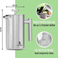 Bjørn Liebdhal French Press Edelstahl Kaffeemaschine Auch Für Camping : 0.6 Liter 14 Bjørn Liebdhal French Press Edelstahl Kaffeemaschine Auch Für Camping : 0.6 Liter -Kaffee Verkäufe 410e902588485c968c3991359433ec5f