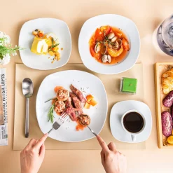 MALACASA, Serie Elisa, 60 Tlg. Porzellan Tafelservice Geschirrset Mit 12 Kaffeetassen, 12 Untertassen, 12 Dessertteller, 12 Suppenteller, 12 Essteller 14 MALACASA, Serie Elisa, 60 Tlg. Porzellan Tafelservice Geschirrset Mit 12 Kaffeetassen, 12 Untertassen, 12 Dessertteller, 12 Suppenteller, 12 Essteller -Kaffee Verkäufe 430008a20cdfe9838a777a77de931f05