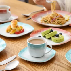 VEWEET Tafelservice 'SPARK' Aus Porzellan, 60-tlg Kombiservice, Kaffeetassen, Untertasse, Dessertteller, Speiseteller Und Suppenteller, Komplettservice Für 12 Personen 18 VEWEET Tafelservice 'SPARK' Aus Porzellan, 60-tlg Kombiservice, Kaffeetassen, Untertasse, Dessertteller, Speiseteller Und Suppenteller, Komplettservice Für 12 Personen -Kaffee Verkäufe 45b7bde9dcc1f26e9fd3a3485f4c549c