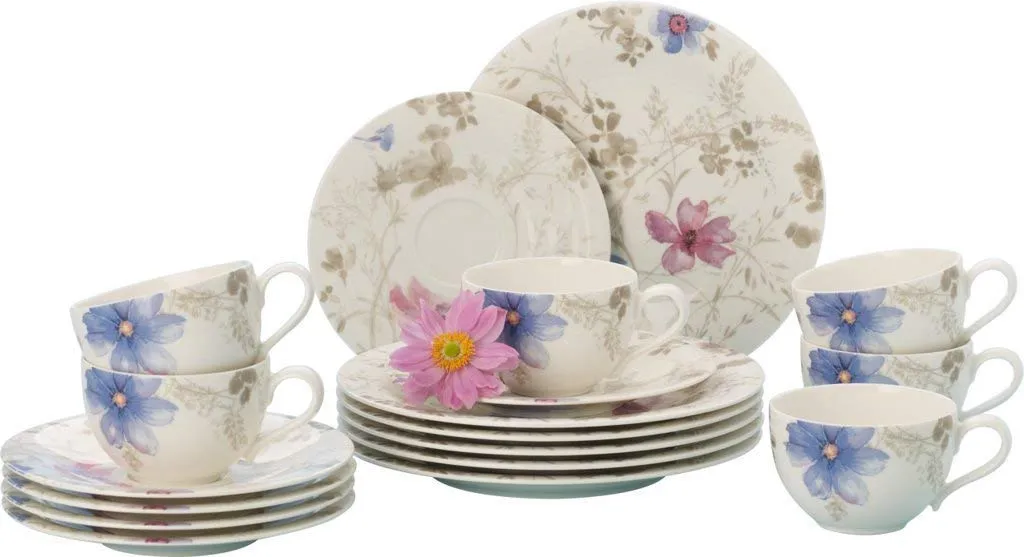 Villeroy & Boch Mariefleur Gris Basic Kaffee Set Für Bis Zu 6 Personen 18 Teilig 4 Villeroy & Boch Mariefleur Gris Basic Kaffee Set Für Bis Zu 6 Personen 18 Teilig – Bild 2