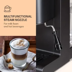 Klarstein Passionata 20 - Espressomaschine, Espresso-Automat, Kaffee-Maschine, 1350 Watt, 1,25 Liter, Automatischer Druckablass, Inkl. Milchschaum DÃ¼se FÃ¼r Zubereitung Von Cappuccino, Schwarz -Kaffee VerkÃ¤ufe 49f8e8cf8820b4bf08b4622b95477f4c