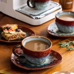 Vancasso Kaffeeservice Â»STARRYÂ« 8-tlg Steinzeug Kaffeeset Mit Kaffeetasse, Untertasse -Kaffee VerkÃ¤ufe 4af205bde2bf8d5a633345ea743e78d5