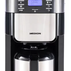 MEDION Kaffeemaschine Mit Mahlwerk Und Thermoskanne (Timer, 1 Liter, 900 Watt, Kaffeebohnenmahlwerk, 8 Mahlstufen, LED Display, Tropf Stopp, Isolierkanne, MD19777) -Kaffee VerkÃ¤ufe 4e2b4ed3ef3933557fdfc61b2d1b5e24