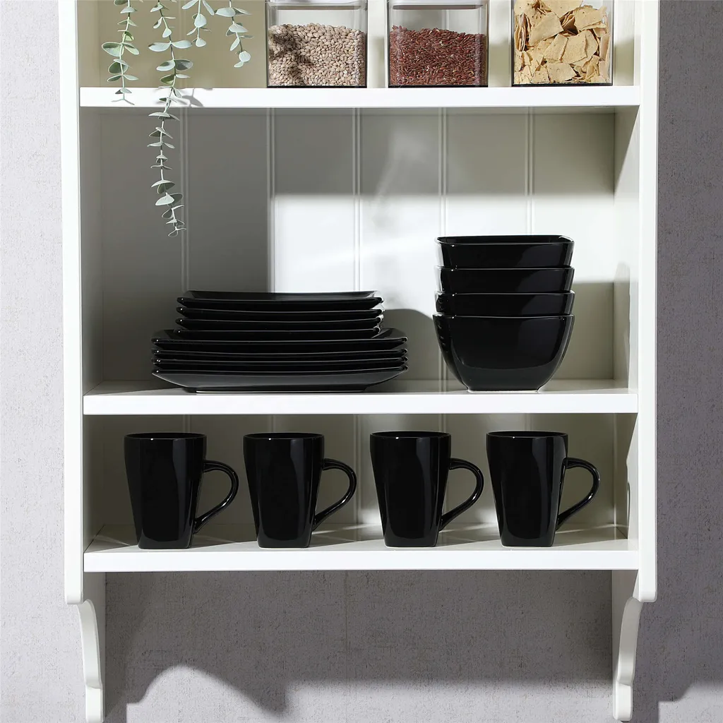 Vancasso Tafelservice »SOHO« 16-tlg. Porzellan Teller Set, Kombiservice Tafelset Mit Kaffeetassen, Müslischalen, Schwarz 8 Vancasso Tafelservice »SOHO« 16-tlg. Porzellan Teller Set, Kombiservice Tafelset Mit Kaffeetassen, Müslischalen, Schwarz – Bild 7