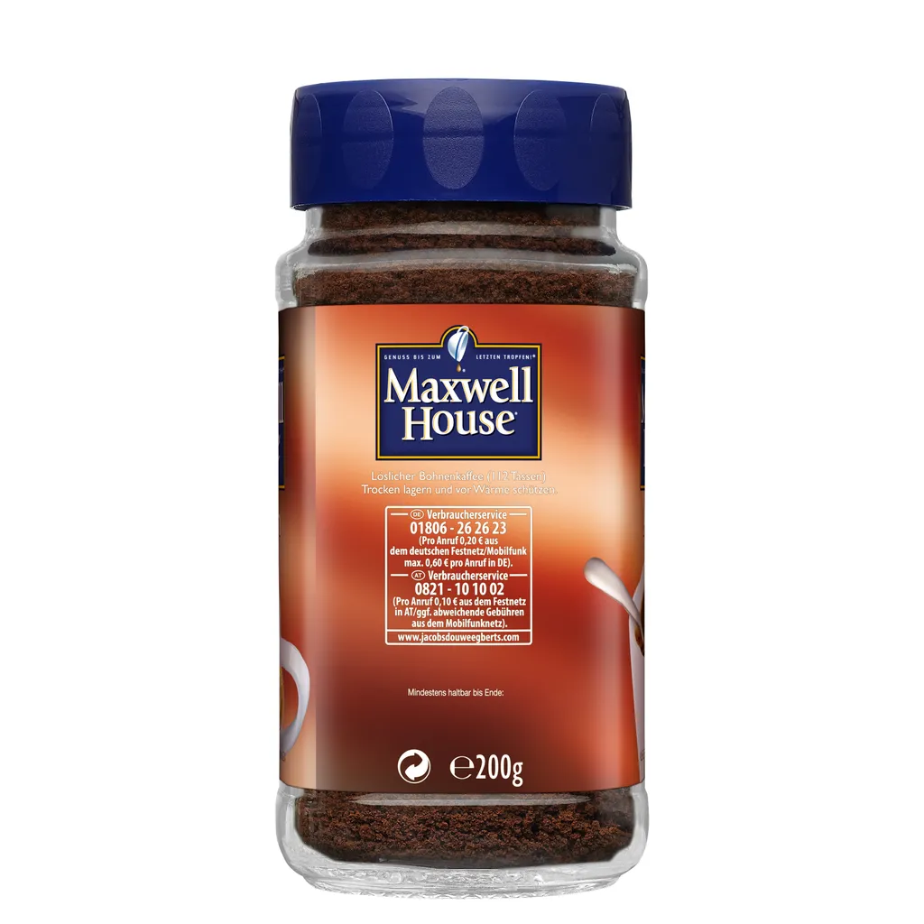 Maxwell House Klassisch, Löslicher Kaffee, 200g-Glas 5 Maxwell House Klassisch, Löslicher Kaffee, 200g-Glas – Bild 3
