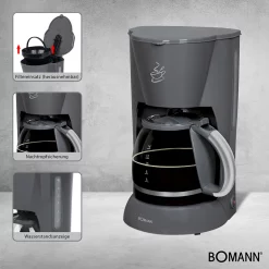 BOMANN Kaffeeautomat KA 183 CB Grau Filter Kaffeemaschine 12–14 Tassen 900W 11 BOMANN Kaffeeautomat KA 183 CB Grau Filter Kaffeemaschine 12–14 Tassen 900W -Kaffee Verkäufe 54fdb61903182bcd7613a99ecdd080a7
