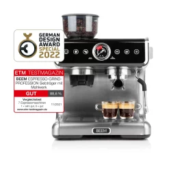 BEEM ESPRESSO-GRIND-PROFESSION Espresso-Siebträgermaschine Mit Mahlwerk - 15 Bar Espressomaschine Siebträger Maschine Barista Kaffee Mahlwerk Milchaufschäumer 26 BEEM ESPRESSO-GRIND-PROFESSION Espresso-Siebträgermaschine Mit Mahlwerk - 15 Bar Espressomaschine Siebträger Maschine Barista Kaffee Mahlwerk Milchaufschäumer -Kaffee Verkäufe 5727d4cd30cb9b380c4897a58f40c36c