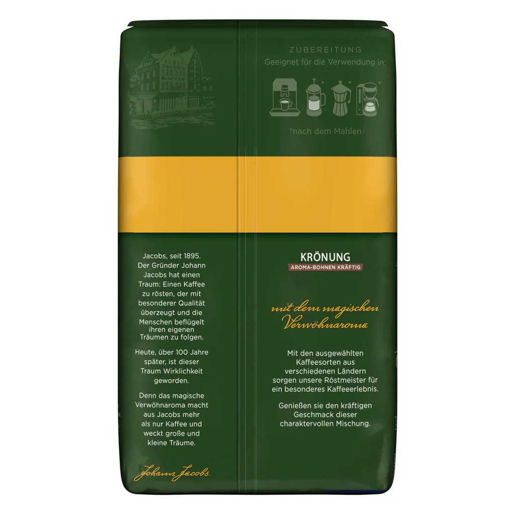 JACOBS Kaffeebohnen Krönung Aroma-Bohne Kräftig 6x500g Ganze Kaffee Bohnen 5 JACOBS Kaffeebohnen Krönung Aroma-Bohne Kräftig 6x500g Ganze Kaffee Bohnen – Bild 3