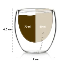 Klarstein Glaswerk Vienna Doppelwandige GlÃ¤ser , Thermoglas , Trinkglas , Espresso-, Kaffee- Und Shotglas , 4 StÃ¼ck , FÃ¼r HeiÃŸe Und Kalte GetrÃ¤nke , 80 Ml , Borosilikatglas , Hitze- Und KÃ¤ltebestÃ¤ndig , Handgemacht , SpÃ¼lmaschinenfest , Thermoeffekt -Kaffee VerkÃ¤ufe 5db0e71137512548b3235df25ec737a3