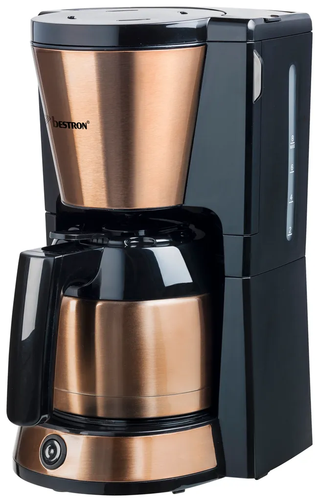 Bestron Filterkaffeemaschine Mit Thermokanne, Kaffeemaschine Für 8 Tassen Frischen Kaffee, Inkl. Permanentfilter Und Automatischer Abschaltfunktion, 900 Watt, Farbe: Kupfer 3 Bestron Filterkaffeemaschine Mit Thermokanne, Kaffeemaschine Für 8 Tassen Frischen Kaffee, Inkl. Permanentfilter Und Automatischer Abschaltfunktion, 900 Watt, Farbe: Kupfer
