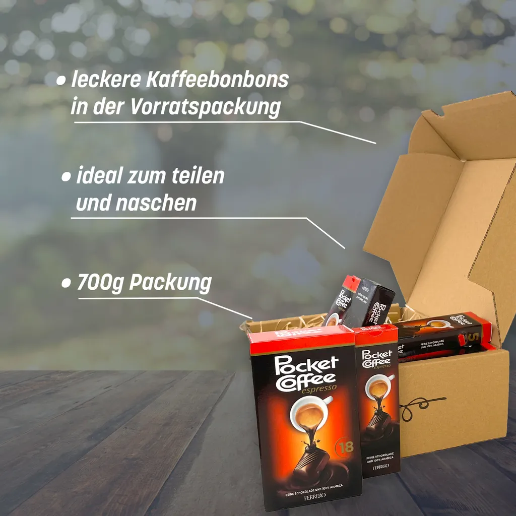 Genussleben Box Mit 700g Ferrero Pocket Coffee Espresso 8 Genussleben Box Mit 700g Ferrero Pocket Coffee Espresso – Bild 6