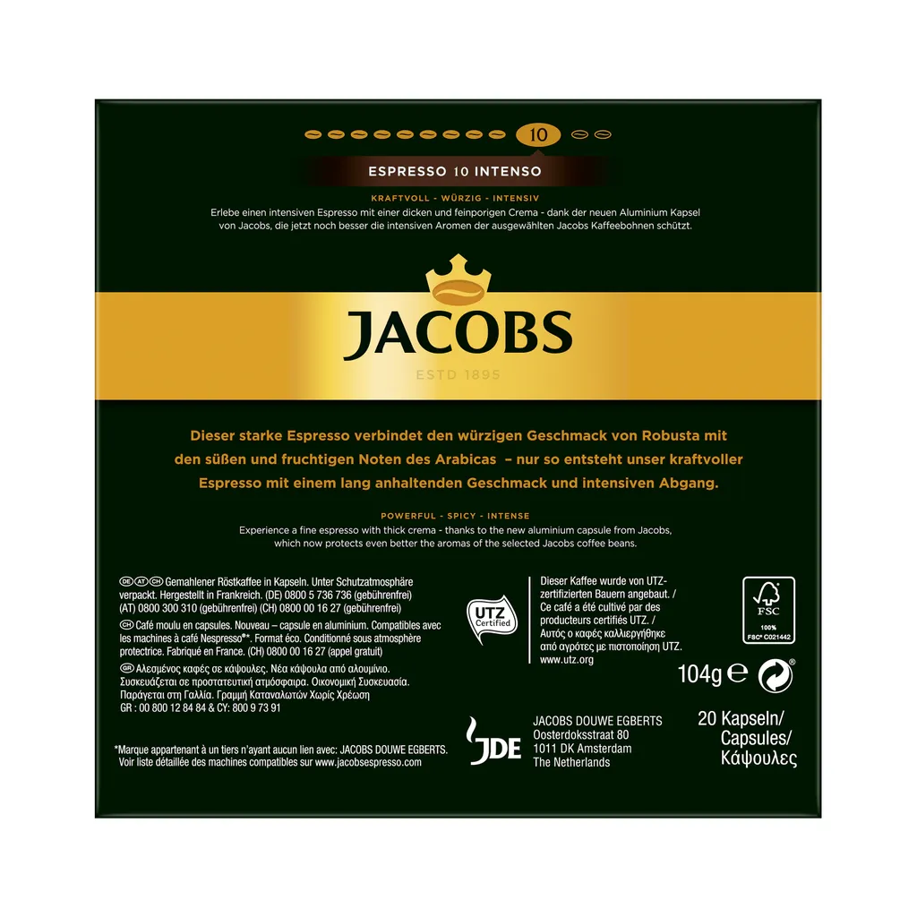 Jacobs Kapseln Espresso Intenso | 20 Nespresso® Komp. Kapseln 5 Jacobs Kapseln Espresso Intenso | 20 Nespresso® Komp. Kapseln – Bild 3