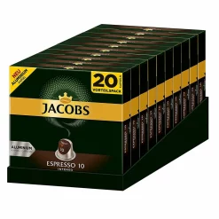JACOBS Espresso 10 Intenso 200 NespressoÂ®* Kompatible Kaffeekapseln