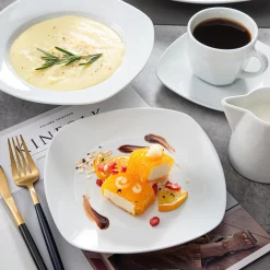 MALACASA, Serie Elisa, 100-teilig Tafelservice, Porzellan Kombiservice Mit Speiseteller, Suppenteller, Eierbecher, Kaffeetassen, MÃ¼slischalen, Dessertteller FÃ¼r 12 Personen GrauweiÃŸ -Kaffee VerkÃ¤ufe 67ec982b75b177dd2fe5bc7c11c1b5b2