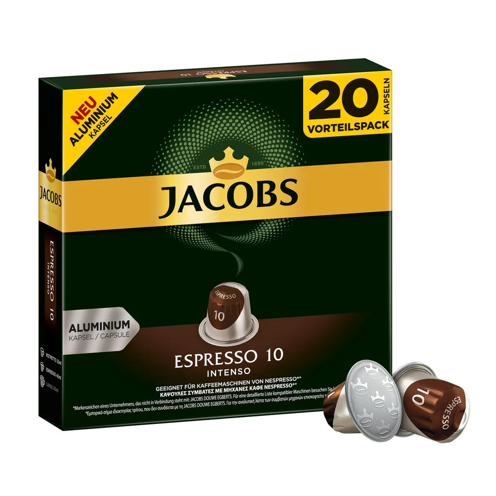 Jacobs Kapseln Espresso Intenso | 20 Nespresso® Komp. Kapseln 4 Jacobs Kapseln Espresso Intenso | 20 Nespresso® Komp. Kapseln – Bild 2