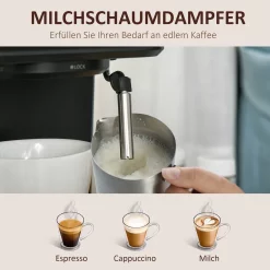 HOMCOM Espressomaschine Kaffeemaschine Aus Edelstahl SiebtrÃ¤germaschine Mit MilchschÃ¤umer 1,5L Wassertank 15 Bar FÃ¼r Espresso Cappuccino Latte Milchkaffee 850 W -Kaffee VerkÃ¤ufe 6fdbbf3b71748b7a154ab9f1fb232d3e