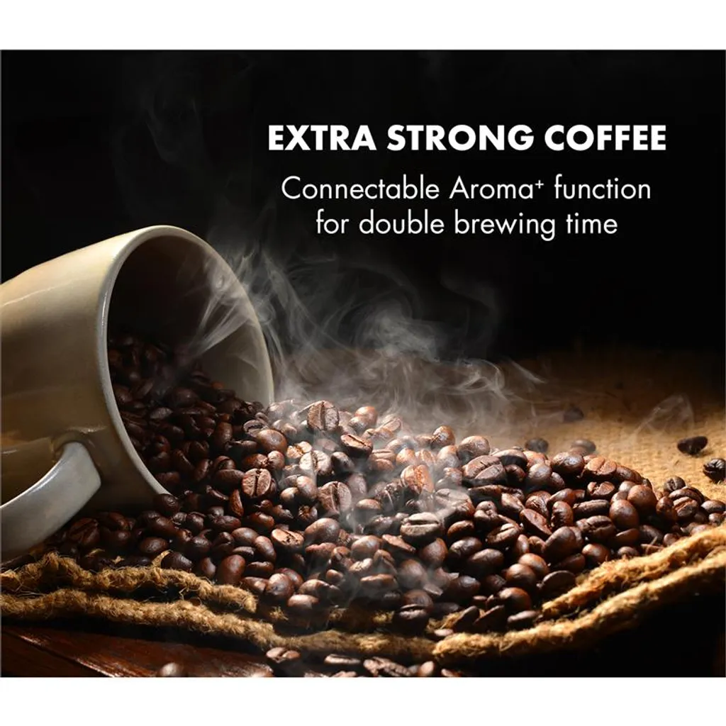 Aromatica X Kaffeemaschine Mahlwerk Glaskanne Aroma+ Edelstahl 6 Aromatica X Kaffeemaschine Mahlwerk Glaskanne Aroma+ Edelstahl – Bild 4