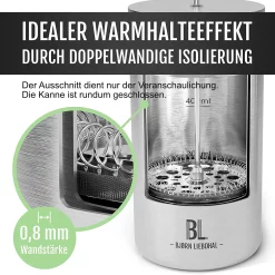 Bjørn Liebdhal French Press Edelstahl Kaffeemaschine Auch Für Camping : 0.6 Liter 19 Bjørn Liebdhal French Press Edelstahl Kaffeemaschine Auch Für Camping : 0.6 Liter -Kaffee Verkäufe 778d03e1698cf02462e28806679b215a