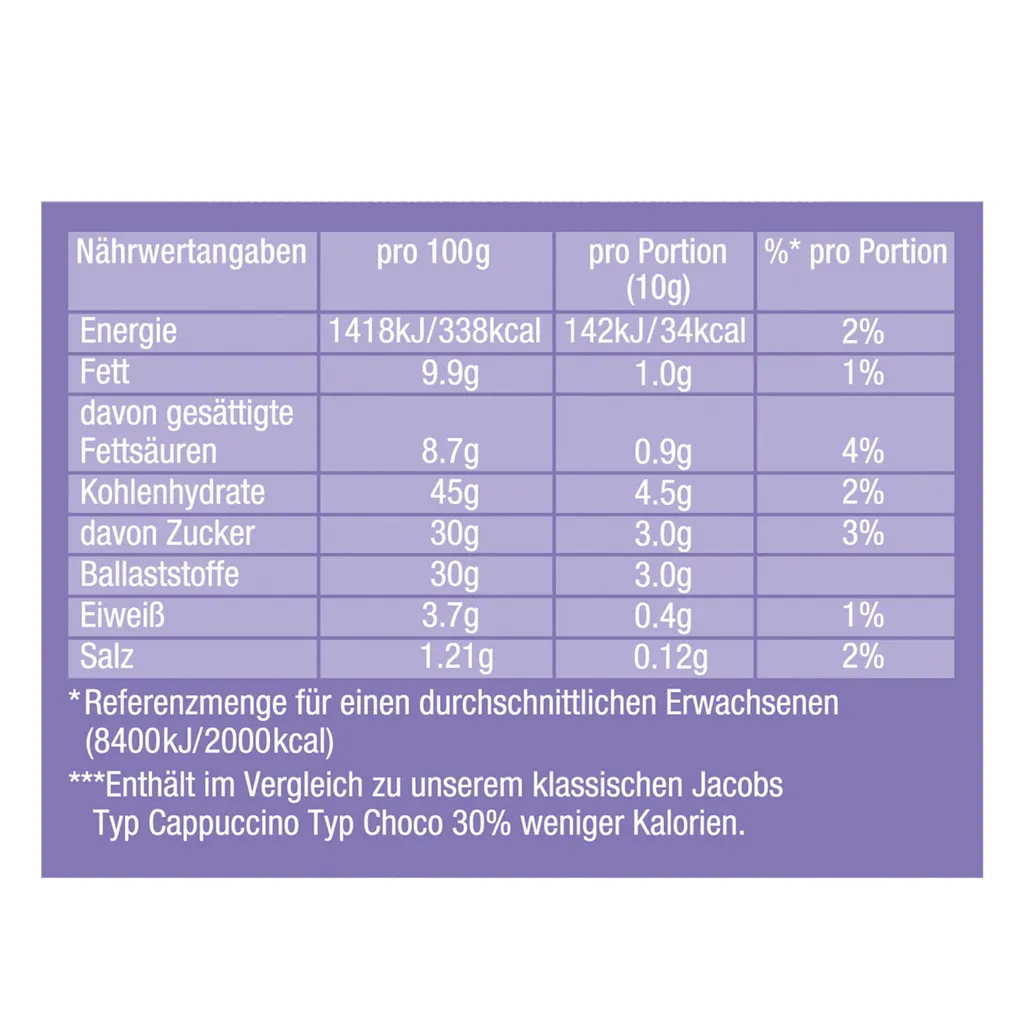 Jacobs Choco Cappuccino Kaffee So Leicht Nachfüllbeutel 400g 5 Jacobs Choco Cappuccino Kaffee So Leicht Nachfüllbeutel 400g – Bild 3