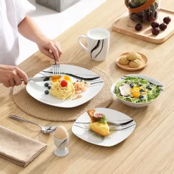 VEWEET Tafelservice 'Teresa' Aus Porzellan 20 Teilig, Geschirrset Beinhatlet Eierbecher, Kaffeetassen, MÃ¼slischalen, Dessertteller Und Flachteller, Geschirrservice FÃ¼r 4 Personen -Kaffee VerkÃ¤ufe 859a7535d1a6a05f8f0e27ca48fa7f6d