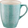 Bonna Premium Porcelain AAQMUG03KKN Aura Aqua Bockbecher, Kaffeebecher, Kaffeetasse, 8.2x11.4cm, 330ml, Porzellan, TÃ¼rkis, 1 StÃ¼ck