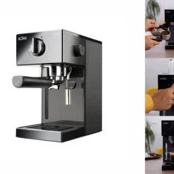 Solac Squissita Easy Graphite, Espressomaschine, 1,5 L, Kaffeepad, Gemahlener Kaffee, 1050 W, Graphit