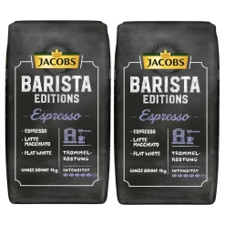 JACOBS Kaffeebohnen Barista Editions Espresso 2 X 1 Kg Espressobohnen Ganze Bohne